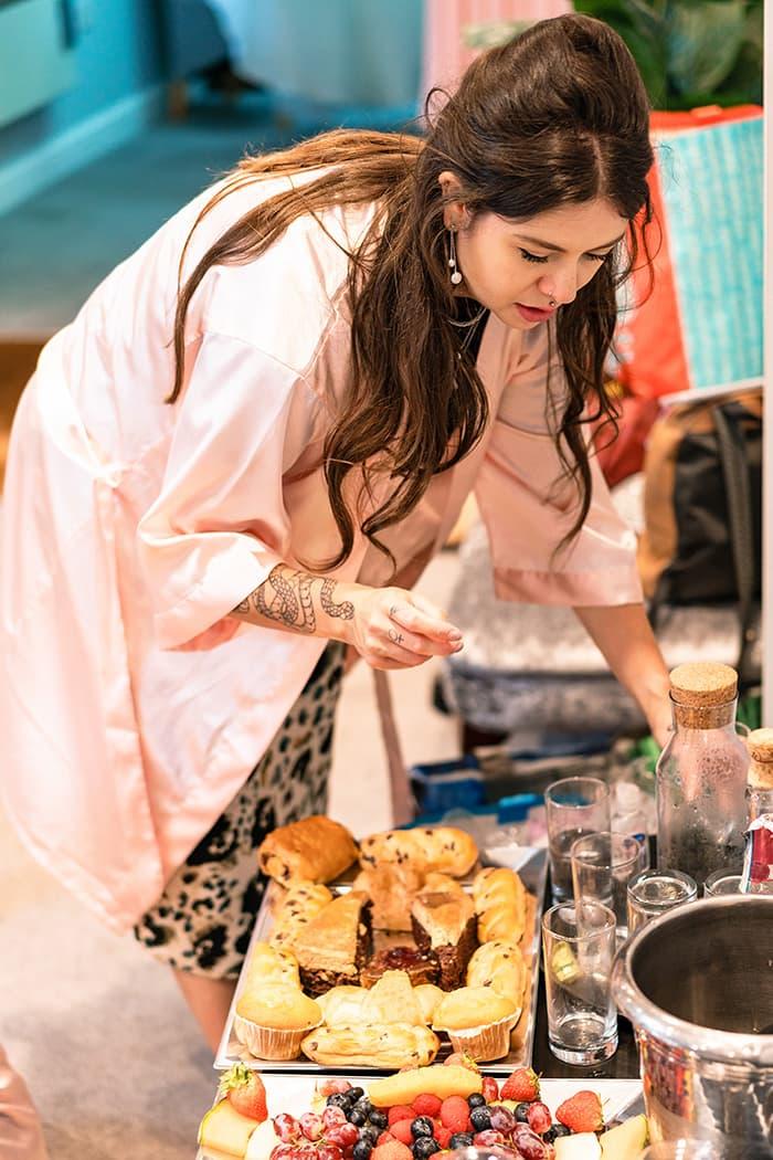 Bridesmaids with matching glam makeup