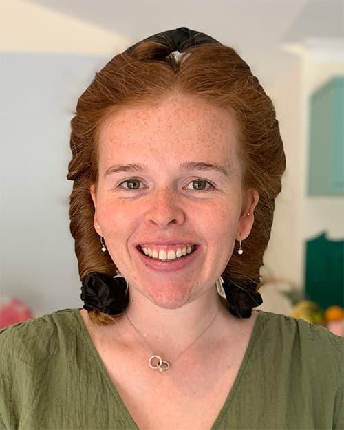 Young woman before bridesmaid makeup — bare skin