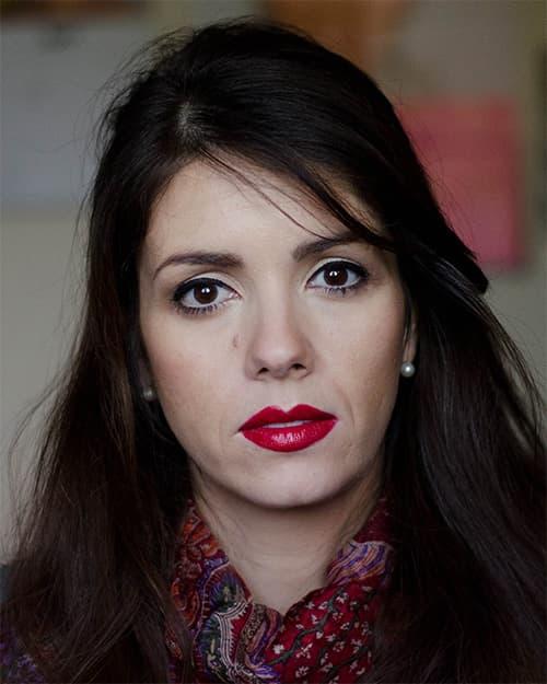 Client after Classic Red Lip Look — bold red lip with flawless base